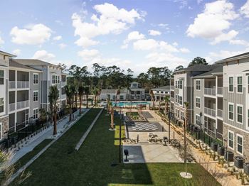 Aerial at The Quinn Luxury Apartments, Pensacola, Florida